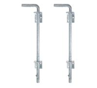 GAH-Alberts 211035 211011 Lot de 2 patins de sol galvanisés à chaud Ø 16 mm 400 mm Espacement des boulons 30 mm