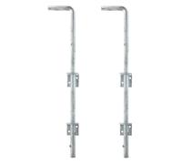 GAH-Alberts 211073 211042 Lot de 2 patins de sol galvanisés à chaud Ø 16 mm 500 mm Espacement des boulons 40 mm