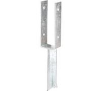 GAH Alberts 216740 Ancre de poteau en U avec tige en T/galvanisé à chaud à bétonner 71 x 200 G