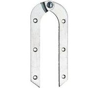 Alberts 341503 Charnière à profil arrondi | coudée | zinguée | taille 200 x 21 mm