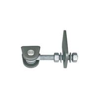 Gah-alberts 417802 penture de portail galvanisée à chaud avec écrous à souder pour ouverture à 180° filetage m12 modèle court