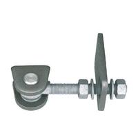 Gah-Alberts 417802 Penture de portail galvanisée à chaud avec écrous à souder pour ouverture à 180° Filetage M12 Modèle court