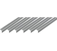 GAH-Alberts 423926 432959 Lot de 6 profilés d'angle auto-adhésifs en plastique, aspect acier inoxydable 1000 x 20 x 20 mm