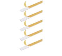 GAH-Alberts 424022 433598 Lot de 5 barres plates autocollantes en aluminium de qualité supérieure avec revêtement plastique blanc Longueur 1 m, largeur 20 mm