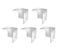 GAH-Alberts 497316 467661 Lot de 5 protections d'angle gaufrées en aluminium naturel 29,5 x 29,5 mm
