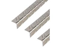 GAH-Alberts 497392 468842 Lot de 3 profilés d'angle gaufrés en aluminium brut 1000 x 23,5 x 23,5 mm