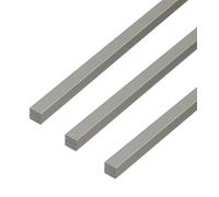 GAH-Alberts 497514 470296 Lot de 3 barres carrées en aluminium naturel 1000 x 12 x 12 mm