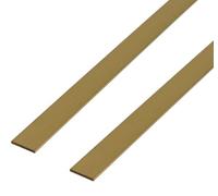 GAH-Alberts 497644 471323 Lot de 2 barres plates en laiton de qualité supérieure Longueur 1 m Largeur 10 mm
