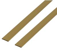 GAH-Alberts 497651 471330 Lot de 2 barres plates en laiton de qualité supérieure Longueur 1 m Largeur 15 mm