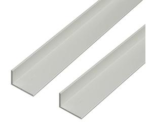 GAH-Alberts 497811 472535 Lot de 2 profilés d'angle en aluminium anodisé Argenté 1000 x 50 x 20 mm