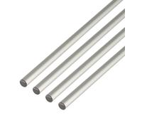 GAH-Alberts 498030 473358 Lot de 4 barres rondes en aluminium anodisé argenté 1000 x 12 mm