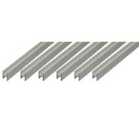 GAH-Alberts 498405 473914 Lot de 6 profilés en H en aluminium anodisé argenté 1000 x 9,1 x 12 mm
