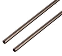 GAH-Alberts 499112 485382 Lot de 2 tubes ronds en acier inoxydable 1000 x 8 x 1 mm