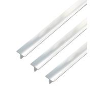 GAH-Alberts 499327 488444 Lot de 3 profilés en T en aluminium chromé 1000 x 15 x 15 mm