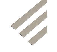 GAH-Alberts 499426 488680 Lot de 3 barres plates autocollantes en aluminium de qualité supérieure en acier inoxydable Longueur 1 m, largeur 25 mm
