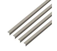 GAH-Alberts 499433 488727 Lot de 4 profilés d'angle auto-adhésifs en aluminium, design acier inoxydable, 1000 x 10 x 10 mm