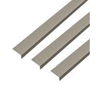 GAH-Alberts 499464 488758 Lot de 3 profilés d'angle auto-adhésifs en aluminium Design acier inoxydable foncé 1000 x 20 x 10 mm