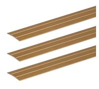 GAH-Alberts 499730 491499 Lot de 3 profilés de transition autocollants en aluminium anodisé doré 900 x 38 mm