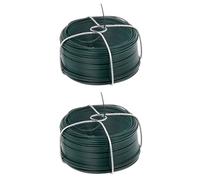 GAH-Alberts 530532 530105 Lot de 2 bobines de fil galvanisées revêtues de plastique Vert Ø 1,2 mm Longueur 50 m