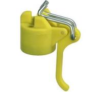 Gah-Alberts 654252 Pièce de serrage des cordes à linge en plastique pour piquet d'étandage de ø 44 mm Jaune