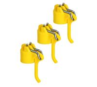 GAH-Alberts 663582 654252 Lot de 3 têtes de tendeur pour piquets à linge en plastique Jaune Pour tube Ø 42 mm