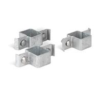 GAH-Alberts 663650 680206 Lot de 3 colliers de serrage pour poteaux carrés Galvanisé à chaud pour poteaux 60 x 40 mm
