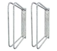 GAH-Alberts 663681 692216 Lot de 2 porte-vélos individuels | à fixer au mur | Galvanisé à chaud | Support à angle de 90°