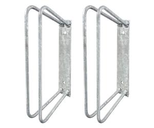 GAH-Alberts 663681 692216 Lot de 2 porte-vélos individuels | à fixer au mur | Galvanisé à chaud | Support à angle de 90°
