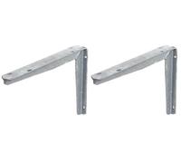 GAH-Alberts 800826 800703 Lot de 2 consoles en T | au choix dans différentes versions | pour une utilisation extrême et une charge | Galvanisé à chaud | Hauteur 200 mm | Profondeur 250 mm