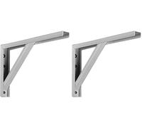 GAH-Alberts 800901 803056 Lot de 2 consoles en profilé U | au choix en différentes versions | Galvanisé | Hauteur 175 mm | Profondeur 300 mm