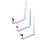 GAH-Alberts 800918 80555 Lot de 3 crochets muraux coudés en aluminium Profondeur 190 mm Hauteur 200 mm