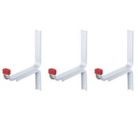 GAH-Alberts 800932 805609 Lot de 3 crochets muraux coudés en aluminium Profondeur 170 mm Hauteur 215 mm