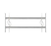 GAH-Alberts Alberts 563592 Grille de fenêtre de style Secorino | coulissante, pour les fenêtres extérieures | grille de protection anti-effraction | galvanisée, en bleu | 300 x 700-1050 mm