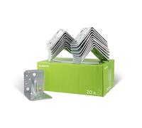 GAH-Alberts Alberts 846688 Équerre d'assemblage renforcée avec nervure | galvanisée Sendzimir | 105 x 105 x 90 mm | kit de 20