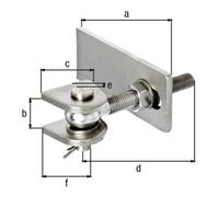 GAH Alberts Charnière de but réglable 146x23x55x55x130x28x50mm VA Btl.GAH. Quantité:1