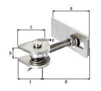 GAH Alberts Charnière de but réglable 170x30x80x80x150x34x65mm VA VA Btl.GAH Quantité:1