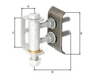 GAH Alberts Charnière de porte 135x136x101mm STA brut GAH Quantité:1