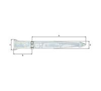 GAH Alberts Cintre L.300x101mm B.63x45mm S.3,2mm STA galv. jaune galvanisé GAH Quantité:1