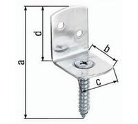GAH Alberts Clôture L - wattle Support 21333 Get Growing 85 x 38 x 30 x 2,5 mm en acier inoxydable 6 G