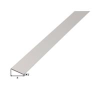 GAH Alberts GAH Alberts Barre plate lisse, non perforée, L1000mm l25mm, e2mm Aluminium argenté anodisé Quantité:1