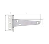 GAH Alberts GAH Alberts Charnière de caisse roulée L 100 mm acier brut, galvanisé jaune Quantité:1