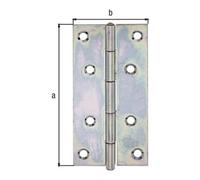 GAH Alberts GAH Alberts Charnière de porte angulaire, L49xH100mm avec axe inox riveté jaune, sendzimir Quantité:1