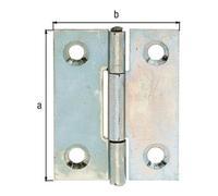 GAH Alberts GAH Alberts Charnière de porte demi-largeur, roulée L33xH41mm galvanisée sendzimir Quantité:1