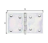 GAH Alberts GAH Alberts Charnière de porte large, L128xH81mm avec goupille inox, zingue sendzimir Quantité:1