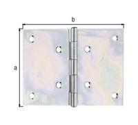 Alberts 346539 Charnière | large | galvanisé Sendzimir | 100 x 150 mm