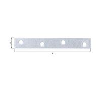GAH Alberts GAH Alberts Connecteur plat 120 x 16 mm acier, jaune zingué sendzimir Quantité:1