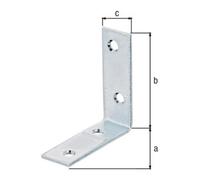 GAH Alberts GAH Alberts Équerre 60x60x20mm Acier brut, jaune, galvanisé Quantité:1