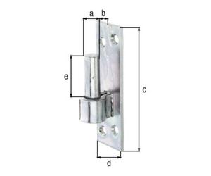 GAH Alberts GAH Alberts Kloben 16mm, plaque soudée pour vissage, acier, galvanisé Quantité:1