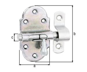 GAH Alberts GAH Alberts Loquet à ressort avec boucle fixée B40xL60mm jaune, galvanisé Quantité:1