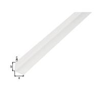 GAH Alberts GAH Alberts Profilé d'angle, branches lisses, non percé L2000 x l15 x H1, 2x S1, 2mm plastique blanc Quantité:1